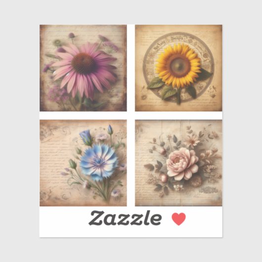 ヴィンテージ背動揺して景 シール (シート)