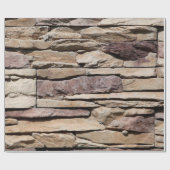 ヴィンテージ背景の古い石積み石れんが ラッピングペーパー (フラット)