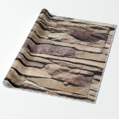 ヴィンテージ背景の古い石積み石れんが ラッピングペーパー (アンロールド)