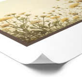 ヴィンテージ背景小さな花ポスターウォールアート ポスター (角)