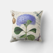 ヴィンテージ背景青紫陽花 クッション (裏面)