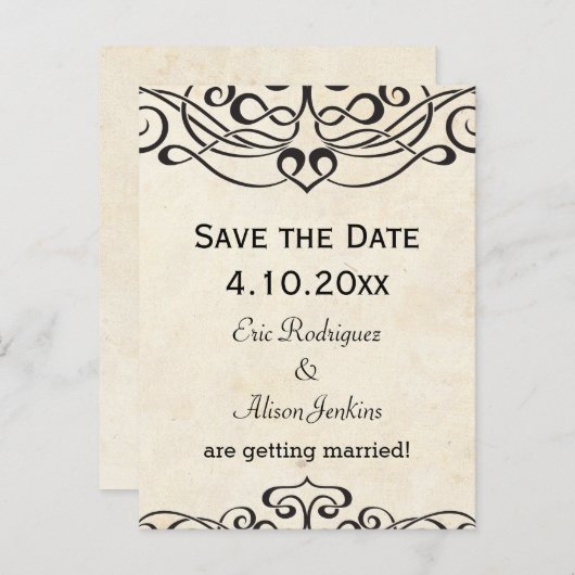 ヴィンテージ背景（ケルト模様） 案内ポストカード (正面/裏面)