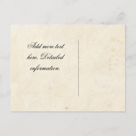 ヴィンテージ背景（ケルト模様） 案内ポストカード (裏面)