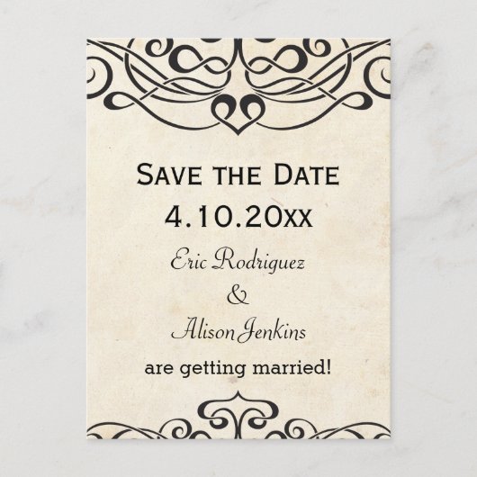 ヴィンテージ背景（ケルト模様） 案内ポストカード (正面)