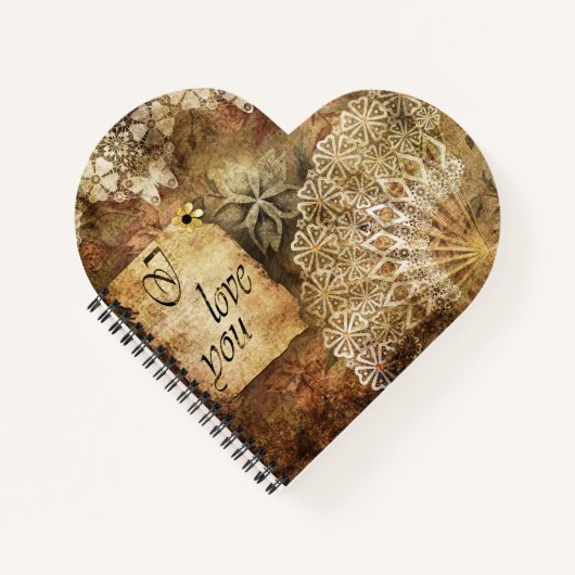 ヴィンテージ背景 ノートブック (正面)