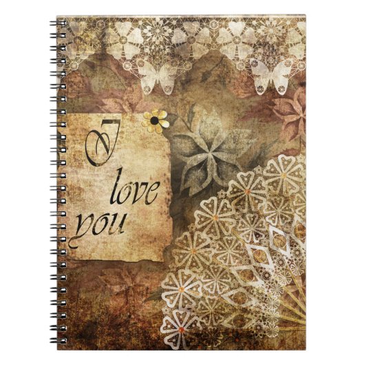 ヴィンテージ背景 ノートブック (正面)