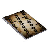 ヴィンテージ背景(フィルムフレームフィルム)、写真、abs ノートブック (右側)