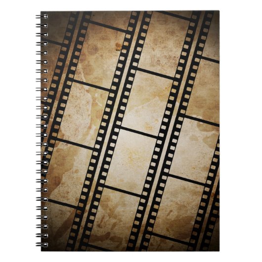 ヴィンテージ背景(フィルムフレームフィルム)、写真、abs ノートブック (正面)