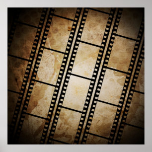 ヴィンテージ背景(フィルムフレームフィルム)、写真、abs ポスター