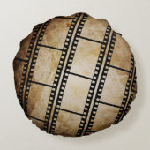 ヴィンテージ背景（フィルムフレームフィルム）、写真、abs ラウンドクッション (裏面)