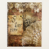 ヴィンテージ背景 プランナー手帳 (正面)