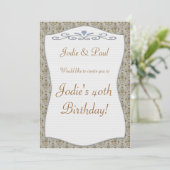 ヴィンテージ背景 - 誕生日パーティー招待状 招待状 (スタンド正面)