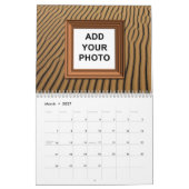 ヴィンテージ背景 2025年 写真を追加 カラフル カレンダー (3月 2027)