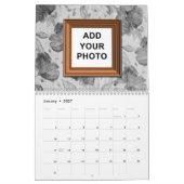 ヴィンテージ背景 2025年 写真を追加 カラフル カレンダー (1月 2027)