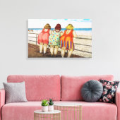 ヴィンテージ脂肪底の女の子 キャンバスプリント (インサイチュ (リビング))