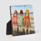 ヴィンテージ脂肪底ガールズアットビーチ フォトプラーク (正面)