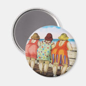 ヴィンテージ脂肪底ガールズアットビーチ マグネット (正面/裏面)