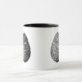 ヴィンテージ脳スケッチ マグカップ (中央)