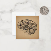 ヴィンテージ脳図アンティーク医療解剖学アート ノートカード (正面/裏面インサイチュ)