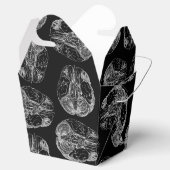 ヴィンテージ脳図プリントパターン脳ブラック フェイバーボックス (オープン)