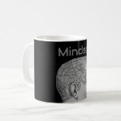 ヴィンテージ脳学頭脳マインドセット脳マップ コーヒーマグカップ (正面左)