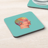 ヴィンテージ脳学頭脳図 コースター (左側)