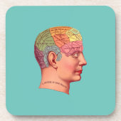 ヴィンテージ脳学頭脳図 コースター (正面)