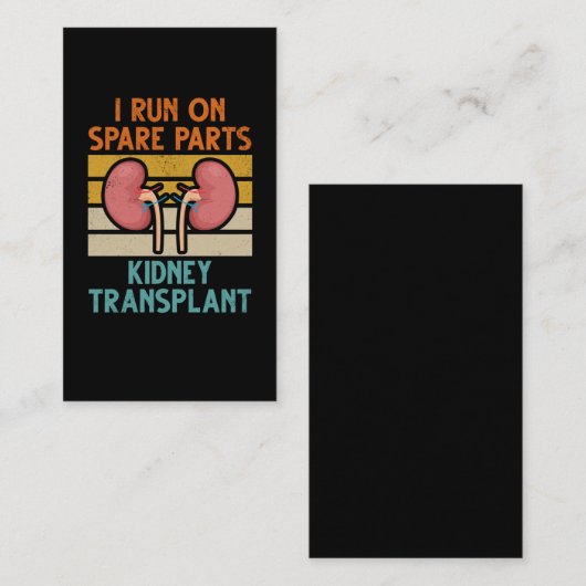 ヴィンテージ腎移植予備部品 名刺 (正面/裏面)