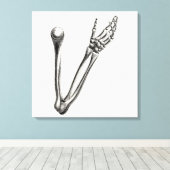 ヴィンテージ腕のボーンパーソナライズされたレトロボーン キャンバスプリント (インサイチュ (ウッドフロア))