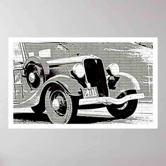 ヴィンテージ自動ポスター ポスター (正面)