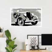 ヴィンテージ自動ポスター ポスター (ホームオフィス)