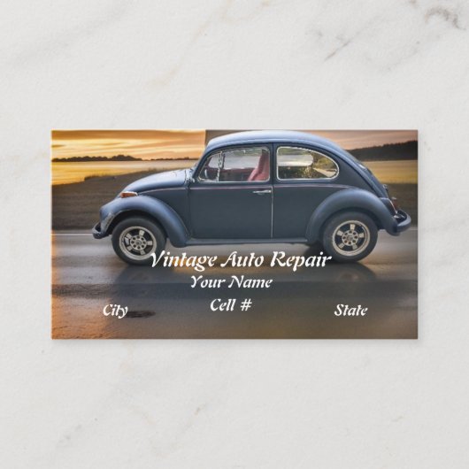 ヴィンテージ自動修理事業 名刺 (正面)