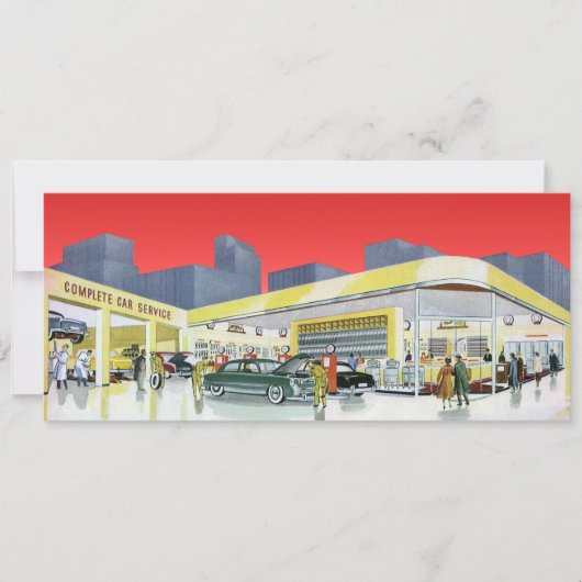 ヴィンテージ自動整備士完全車サービスガレージ (正面)