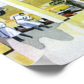 ヴィンテージ自動整備士完全車サービスガレージ ポスター (角)