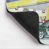 ヴィンテージ自動整備士完全車サービスガレージ マウスパッド (コーナー)