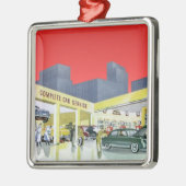 ヴィンテージ自動整備士完全車サービスガレージ メタルオーナメント (左)