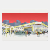 ヴィンテージ自動整備士完全車サービスガレージ ラッピングペーパーシート (正面3)