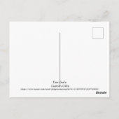 ヴィンテージ自動車とカボチャのハロウィーン ポストカード (裏面)