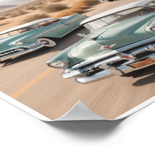 ヴィンテージ自動車クラシック車ポスターウォールアート ポスター (角)