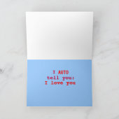 ヴィンテージ自動車バレンタインデー シーズンカード (内部)