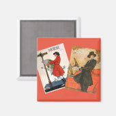 ヴィンテージ自動車マガジンの表紙 マグネット (正面/裏面)