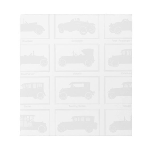 ヴィンテージ自動車メモ帳 ノートパッド (正面)