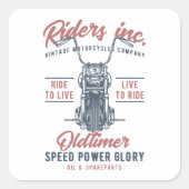 ヴィンテージ自動車会社 スクエアシール (正面)