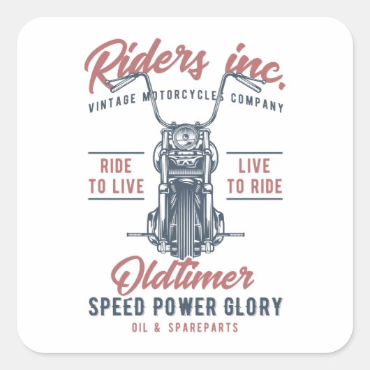 ヴィンテージ自動車会社 スクエアシール (正面)