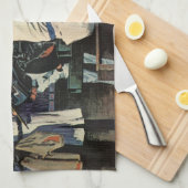 ヴィンテージ自動車修理サービス事業自動整備士 キッチンタオル (四つ折り)