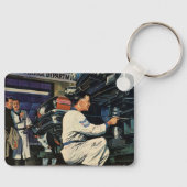 ヴィンテージ自動車修理サービス事業自動整備士 キーホルダー (正面)