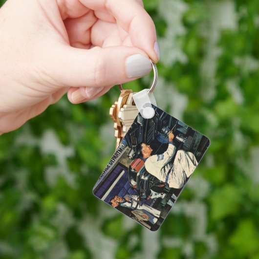 ヴィンテージ自動車修理サービス事業自動整備士 キーホルダー (手)