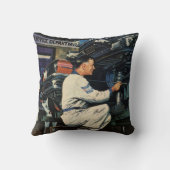 ヴィンテージ自動車修理サービス事業自動整備士 クッション (裏面)