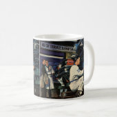 ヴィンテージ自動車修理サービス事業自動整備士 コーヒーマグカップ (正面右)