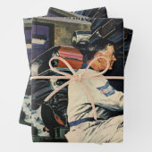 ヴィンテージ自動車修理サービス事業自動整備士 ラッピングペーパーシート (インサイチュ)